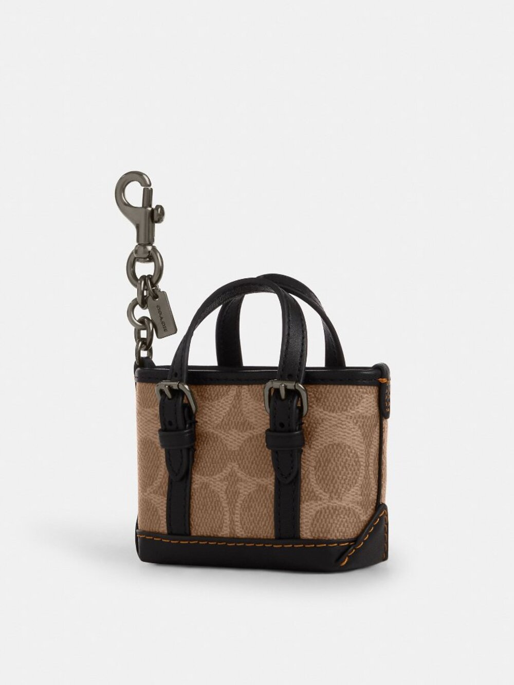 Coach Mini Warner Tote Bag Charm In Signature Canvas